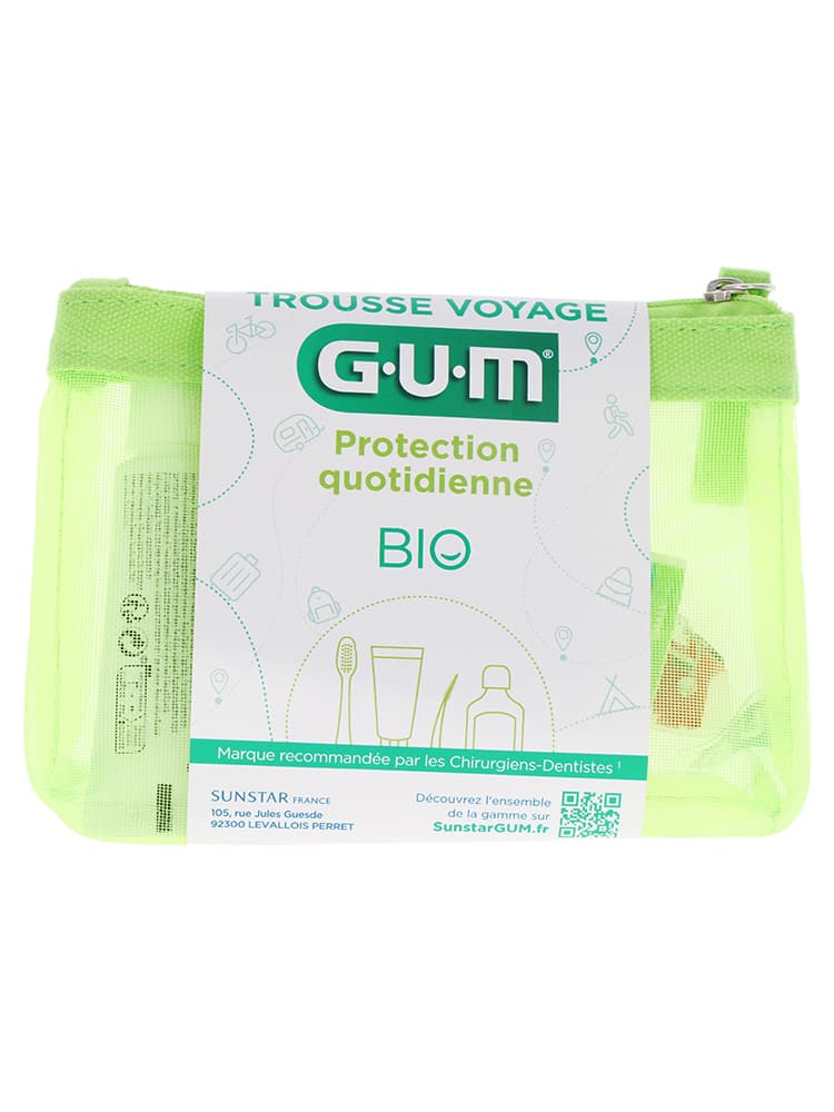 GUM Trousse Voyage Protection Quotidienne Bio 4 produits